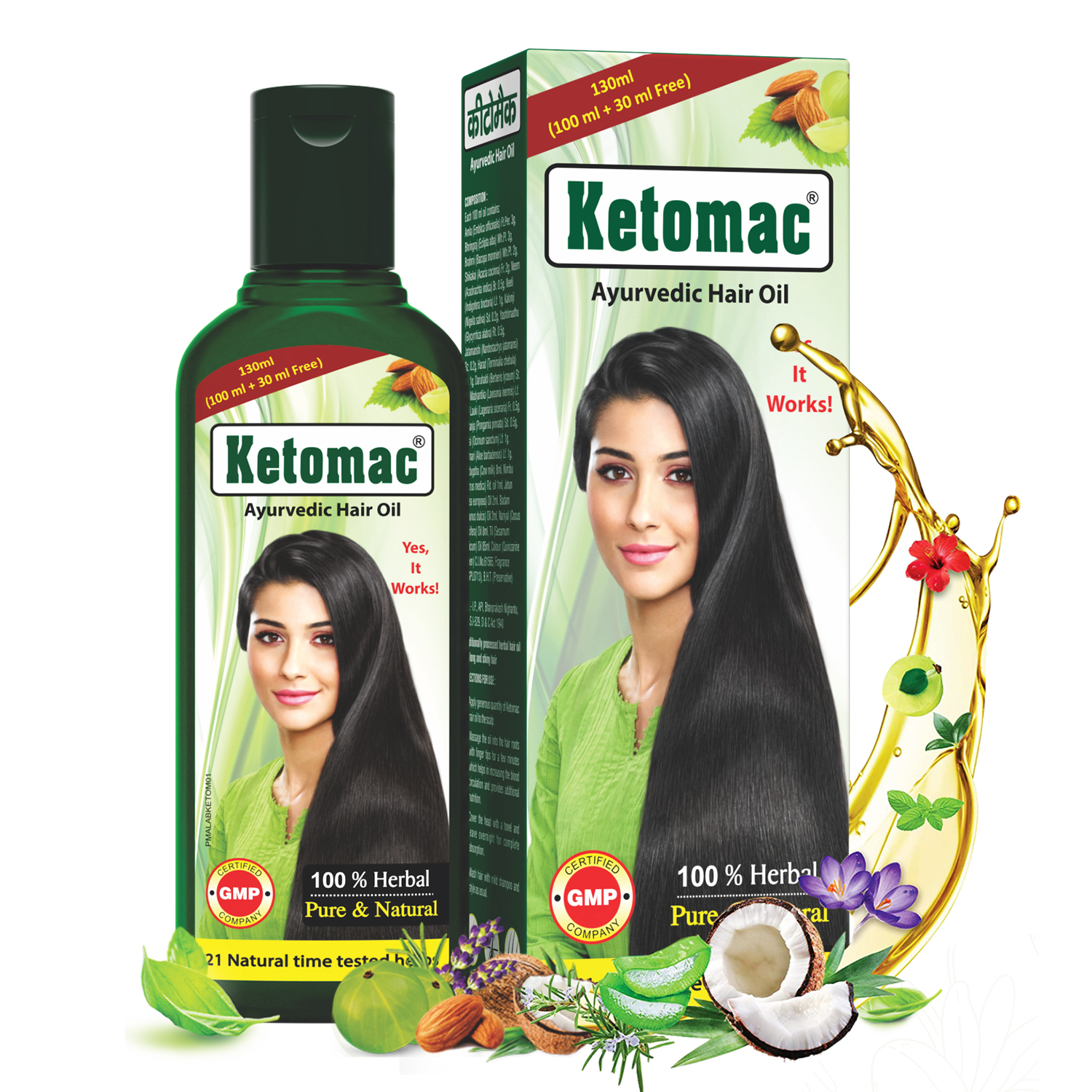 KETOMAC AYURVEDIC HAIR OIL 130ML